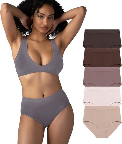 يعزى المرأة ملخصات سلسة ، Ropa Sin Costuras Para Mujeres ، 5 حزمة ، تنفس ، فاقة الرطوبة in Kuwait