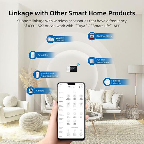 نظام الإنذار لأمن المنزل ، نظام الأمان اللاسلكي مع شاشة Fulltouch 4.3 "متوافقة مع Alexa و Google للمنزل ، Flat in Kuwait