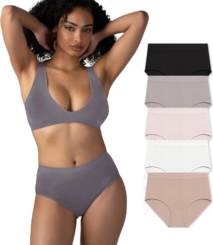 يعزى المرأة ملخصات سلسة ، Ropa Sin Costuras Para Mujeres ، 5 حزمة ، تنفس ، فاقة الرطوبة in Kuwait