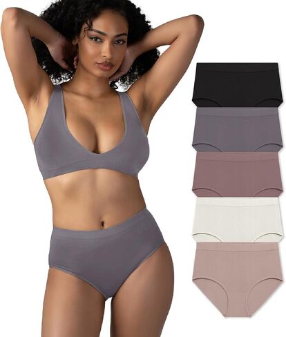 يعزى المرأة ملخصات سلسة ، Ropa Sin Costuras Para Mujeres ، 5 حزمة ، تنفس ، فاقة الرطوبة in Kuwait