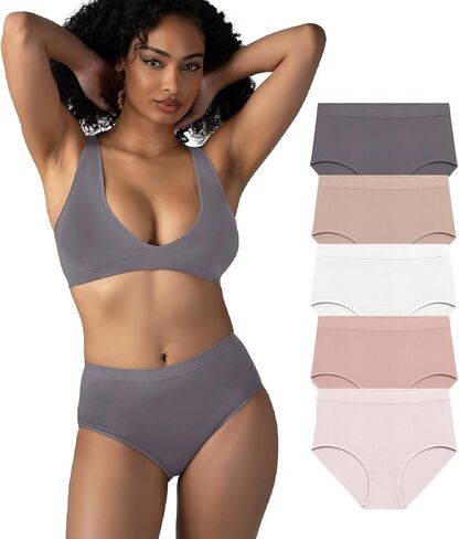 يعزى المرأة ملخصات سلسة ، Ropa Sin Costuras Para Mujeres ، 5 حزمة ، تنفس ، فاقة الرطوبة in Kuwait