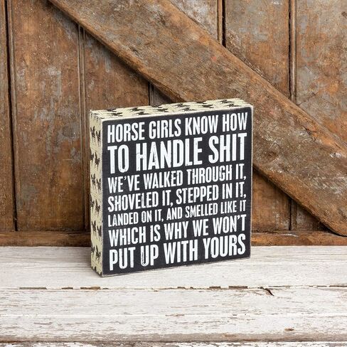 Primitives by Kathy Box Sign ، Horse Girls (31184) in Saudi Arabia