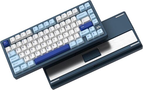 لوحة مفاتيح Womier G75 75% لاسلكية للألعاب مع مقبض تحكم ولوحة مفاتيح كريمية قديمة ولوحة مفاتيح ميكانيكية قابلة للتبديل السريع، 3 أوضاع مخصصة للوحة مفاتيح RGB TPO وحامل حشية، مثبت مُجهز مسبقًا لجهاز Mac/Win in Kuwait