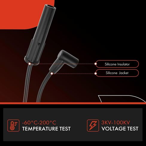 A-Premium Ignition Spark Plug Wires Set of 6 Compatible with Dodge Grand Caravan 1998-2000, Caravan 1998-2000 & Chrysler Town & Country, Grand Voyager, Voyager & Plymouth Voyager, Grand Voyager in Saudi Arabia