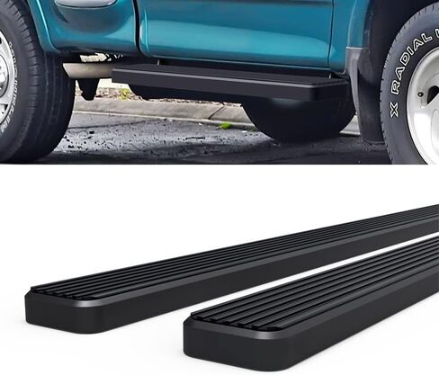 HD Ridez Running Board 5" Stainless Steel Black Compatible with Ford F150 F250LD 1997-2003 Regular Cab (Include 04 Heritage)(Not for Lightning Model) (Nerf Bar Side Steps Side Bars) in Saudi Arabia