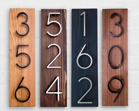 House Numbers, Modern House Number Sign, Vertical Address Plaque, Horizontal Address Sign, 5" House Numbers in Saudi Arabia