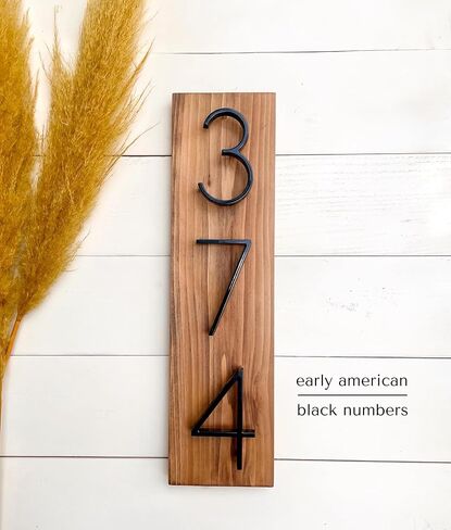 House Numbers, Modern House Number Sign, Vertical Address Plaque, Horizontal Address Sign, 5" House Numbers in Saudi Arabia