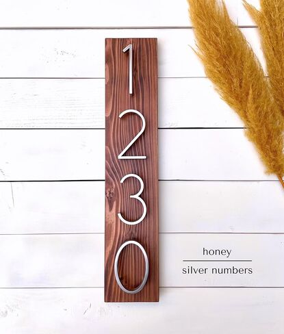 House Numbers, Modern House Number Sign, Vertical Address Plaque, Horizontal Address Sign, 5" House Numbers in Saudi Arabia