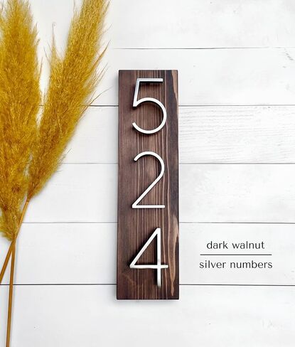 House Numbers, Modern House Number Sign, Vertical Address Plaque, Horizontal Address Sign, 5" House Numbers in Saudi Arabia