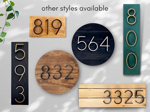 House Numbers, Modern House Number Sign, Vertical Address Plaque, Horizontal Address Sign, 5" House Numbers in Saudi Arabia