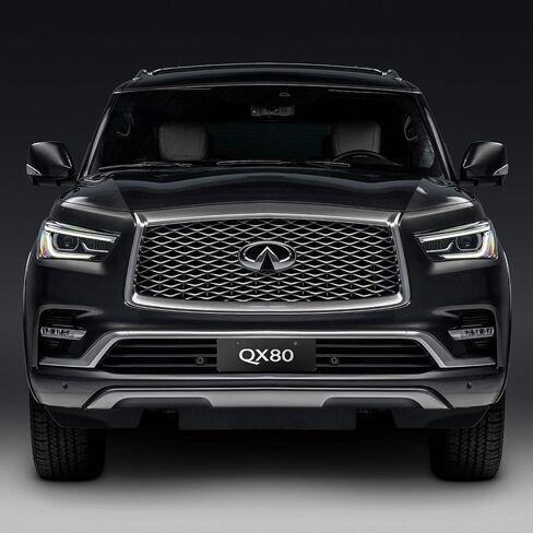 ل infiniti QX80 في لوحة ترخيص من الفولاذ المقاوم للصدأ نصف حجم ثلاثي الأبعاد in Saudi Arabia