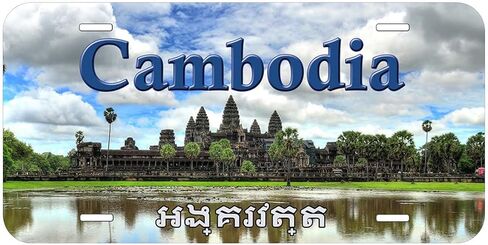 Angkor Wat Temple Cambodia Novelty Car Auto Plate in Saudi Arabia