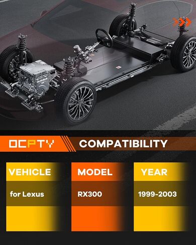 OCPTY 4X الأمامية والخلفية الدعامات الينباعية الكاملة الصدمات تناسب 1999-2003 لجماعة لكزس RX300 Quick Struts مع 1331782L 271499 in Saudi Arabia