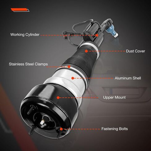 STUNTER STRUPENSION STRUTER الجبهة اليمنى المتوافقة مع مرسيدس-بنز 2007-2013 S350/S450/S550/S600/S65 AMG/S63 AMG- OEM استبدال 2213201838 ، #221320053888 in Saudi Arabia
