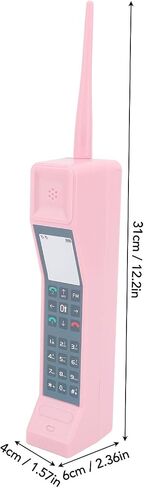 Pilipane Retro Cell Phone Model Simulation Mobile Phone Ornament Vintage Industrial Look Brick Shaped Cell Phone Ornament for Office Study (White) in Kuwait