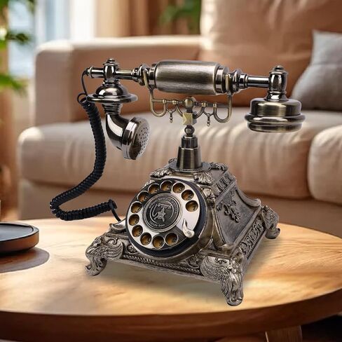 Yunir Audio Guest Book Wedding Phone ، Audio Beaverbook Phointage Phone Vintage Style رسالة صوتية صوتية للتخرج أعياد ميلاد الطفل مناسبات خاصة ، 32 جرام (لون النحاس العتيق) in Kuwait