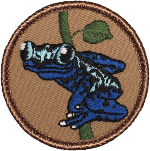 Poison Dart Frog Patrol Patch - 2" Diameter Round Embroidered Patch (Hook-Fastener) in Saudi Arabia