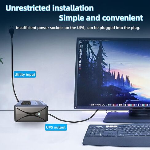 UPS 500W مصدر طاقة غير متقطع غير متصل احتياطي UPS بطارية احتياطية ذكية LCD بطارية احتياطية وبطارية احتياطية لجهاز الكمبيوتر 1000VA/500W GF1000 in Kuwait