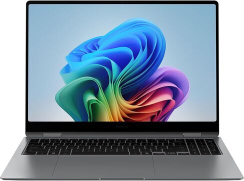 Samsung 15.6 "Galaxy Book5 360 Copilot AI Captop PC Computer ، FHD AMOLED TOUCHNEREN ، 16GB / 512GB ، مكبرات صوت رباعية Dolby ATMOS ، عمر البطارية طوال اليوم ، NP750QHA-K1US ، رمادي in Saudi Arabia