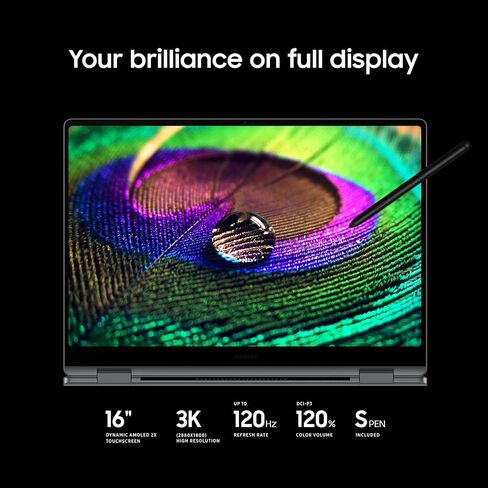 Samsung 15.6 "Galaxy Book5 360 Copilot AI Captop PC Computer ، FHD AMOLED TOUCHNEREN ، 16GB / 512GB ، مكبرات صوت رباعية Dolby ATMOS ، عمر البطارية طوال اليوم ، NP750QHA-K1US ، رمادي in Saudi Arabia