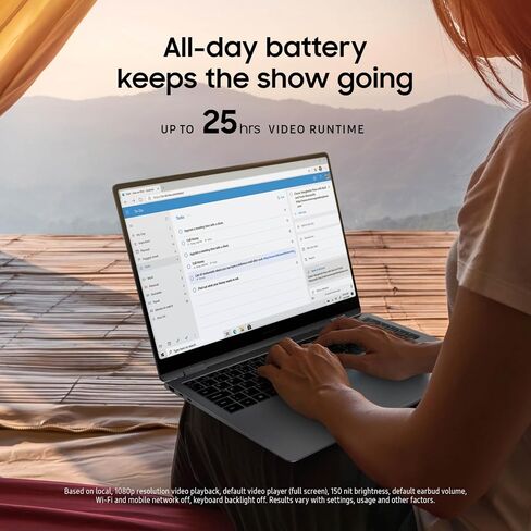 Samsung 15.6 "Galaxy Book5 360 Copilot AI Captop PC Computer ، FHD AMOLED TOUCHNEREN ، 16GB / 512GB ، مكبرات صوت رباعية Dolby ATMOS ، عمر البطارية طوال اليوم ، NP750QHA-K1US ، رمادي in Saudi Arabia