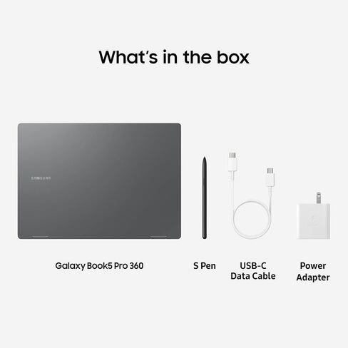 Samsung 15.6 "Galaxy Book5 360 Copilot AI Captop PC Computer ، FHD AMOLED TOUCHNEREN ، 16GB / 512GB ، مكبرات صوت رباعية Dolby ATMOS ، عمر البطارية طوال اليوم ، NP750QHA-K1US ، رمادي in Saudi Arabia