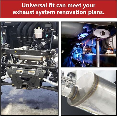 Mufflers DeepTone 2.25 inch Universal Exhaust Muffler,2.25" Muffler Straight-Through Performance with Stainless Steel muffler for Cars, Trucks(2.25''Inlet/Outlet) in Kuwait