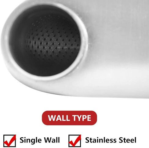 Mufflers DeepTone 2.25 inch Universal Exhaust Muffler,2.25" Muffler Straight-Through Performance with Stainless Steel muffler for Cars, Trucks(2.25''Inlet/Outlet) in Kuwait