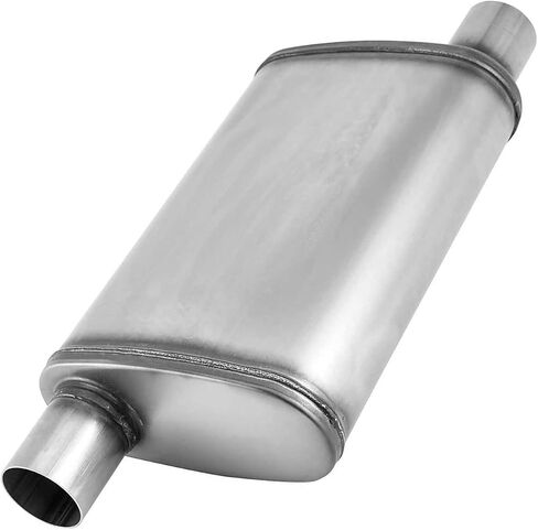 Mufflers DeepTone 2.25 inch Universal Exhaust Muffler,2.25" Muffler Straight-Through Performance with Stainless Steel muffler for Cars, Trucks(2.25''Inlet/Outlet) in Kuwait
