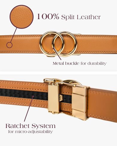 Belt - Ratchet Belt for Women - Womens Belts for Jeans - Fashion Belt for Women - Leather Belt for Dresses in Saudi Arabia