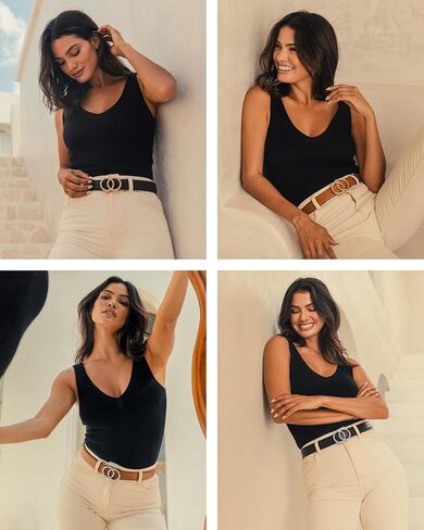 Belt - Ratchet Belt for Women - Womens Belts for Jeans - Fashion Belt for Women - Leather Belt for Dresses in Saudi Arabia