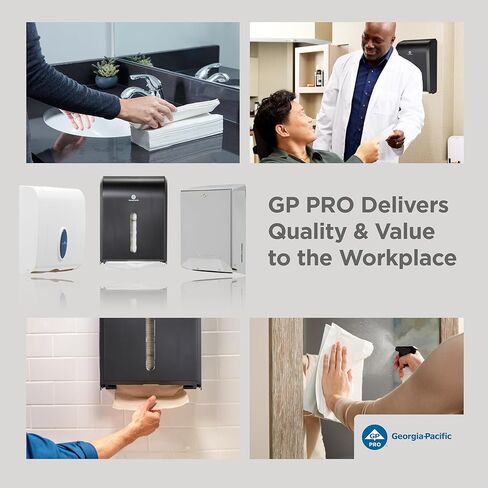 موزع مناشف ورقية قابل للطي/متعدد الطي من GP PRO (جورجيا والمحيط الهادئ)، أبيض، 56630/01، 11.100 بوصة عرض × 5.500 بوصة عمق × 15.400 بوصة ارتفاع in Kuwait