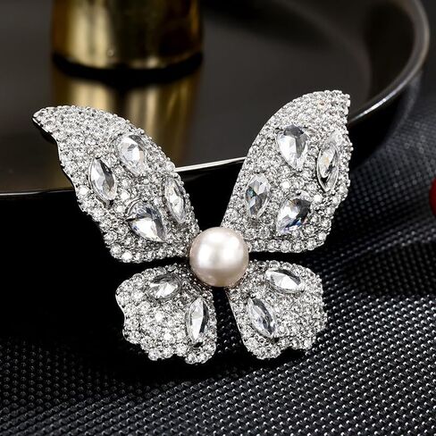 Butterfly Brooch Pin for Women Butterfly Pearl Lapel Pin Butterfly Pin Jewelry Gifts in Saudi Arabia