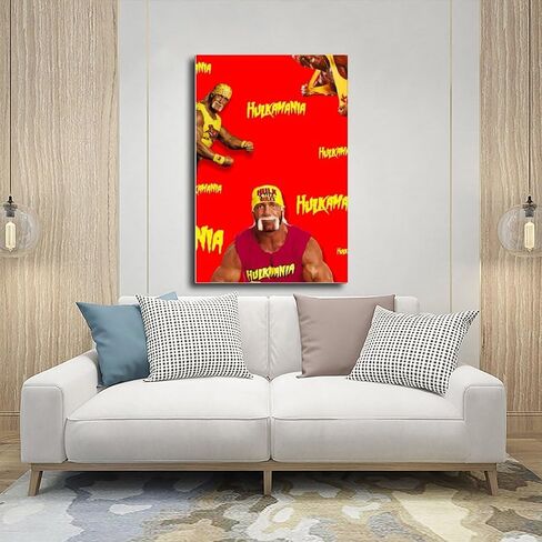 MFGSA Huulk Hogan Poster Canvas Poster Art Decor Decor Print Photo Photogres for Room Bedroom Decoration 12x18inch (30 × 45 سم) in Saudi Arabia