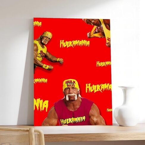 MFGSA Huulk Hogan Poster Canvas Poster Art Decor Decor Print Photo Photogres for Room Bedroom Decoration 12x18inch (30 × 45 سم) in Saudi Arabia