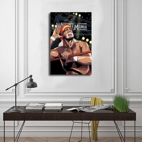 MFGSA Huulk Hogan Poster Canvas Poster Art Decor Decor Print Photo Photogres for Room Bedroom Decoration 12x18inch (30 × 45 سم) in Saudi Arabia