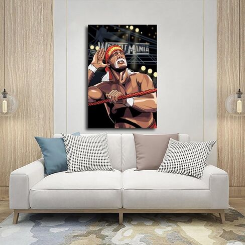 MFGSA Huulk Hogan Poster Canvas Poster Art Decor Decor Print Photo Photogres for Room Bedroom Decoration 12x18inch (30 × 45 سم) in Saudi Arabia