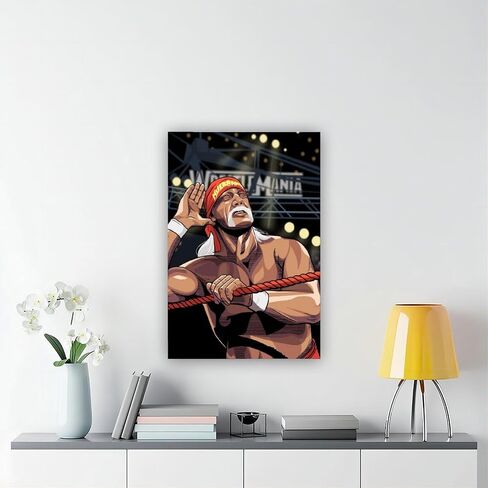 MFGSA Huulk Hogan Poster Canvas Poster Art Decor Decor Print Photo Photogres for Room Bedroom Decoration 12x18inch (30 × 45 سم) in Saudi Arabia