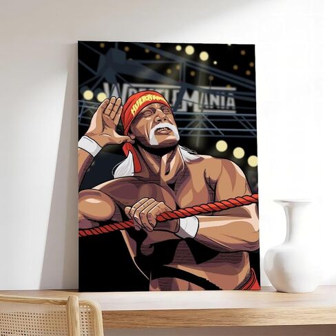 MFGSA Huulk Hogan Poster Canvas Poster Art Decor Decor Print Photo Photogres for Room Bedroom Decoration 12x18inch (30 × 45 سم) in Saudi Arabia