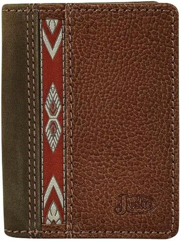 Justin Men's Ribbon BP Bifold Wallet Brown N/A in Saudi Arabia