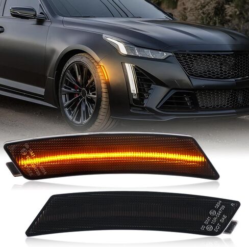 Smoked LED Side Marker Light Replacement for 2020 2021 2022 2023 2024 CT5 Front Bumper Side Marker Lights in Kuwait
