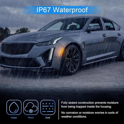 Smoked LED Side Marker Light Replacement for 2020 2021 2022 2023 2024 CT5 Front Bumper Side Marker Lights in Kuwait