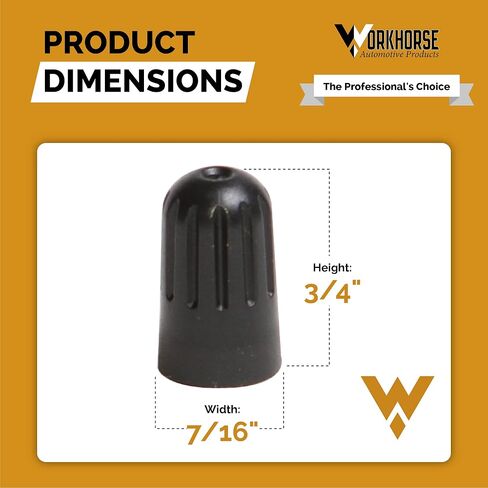Workhorse Automotive Replacement Black TPMS Tire Valve Stem Caps Pack of 50 in Kuwait