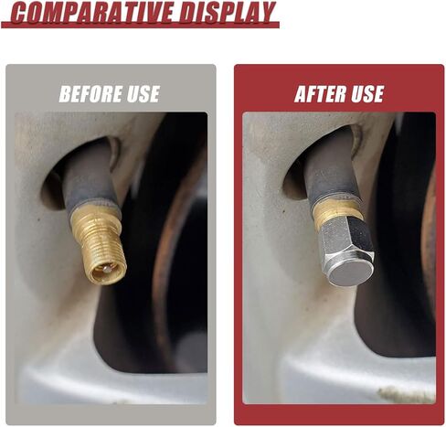 Car Tire Valve Cap, Hexagon Shape Brass Tire Stem Valve Dust Cover with Rubber O-Ring, Corrosion Resistant Leak-Proof Tire Air Caps, Universal Tires Accessories for Most Cars (8PCS) in Saudi Arabia
