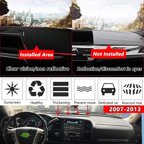 Dashboard Cover Dash Cover Mat Pad Custom Fit for 2018-2023 Chevy Chevrolet Traverse Accessories，Dashboard Protector Anti Glare in Saudi Arabia