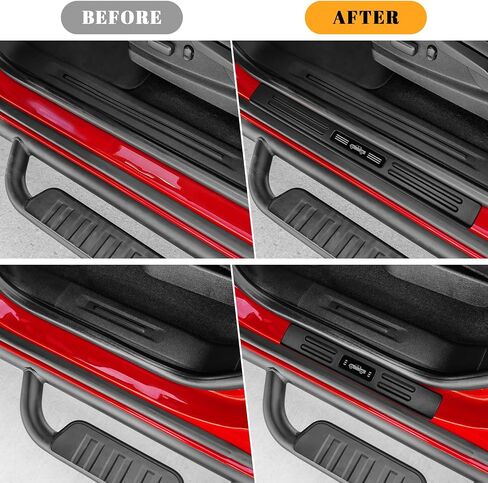 4PCS Car Door Edge Guards Door Sill Protector for Chevy Colorado & GMC Canyon 2015-2022 Accessories ABS Plastic Material Matte Black Car Door Threshold Protection in Saudi Arabia
