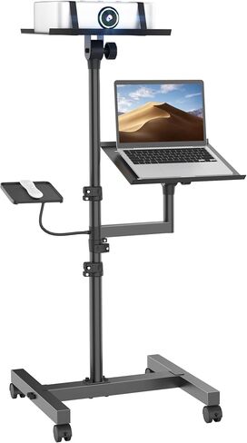 Projector Stand Tripod Adjustable from 26" to 38", Foldable Laptop Floor Stand with Lift Switch, Tripod for Projector with Carry Bag,Portable Podium Stand for Office, Home,Stage, Studio, Dj Racks in Saudi Arabia