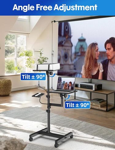 Projector Stand Tripod Adjustable from 26" to 38", Foldable Laptop Floor Stand with Lift Switch, Tripod for Projector with Carry Bag,Portable Podium Stand for Office, Home,Stage, Studio, Dj Racks in Saudi Arabia