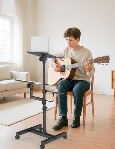 Projector Stand Tripod Adjustable from 26" to 38", Foldable Laptop Floor Stand with Lift Switch, Tripod for Projector with Carry Bag,Portable Podium Stand for Office, Home,Stage, Studio, Dj Racks in Saudi Arabia