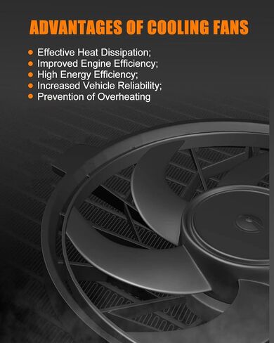 مروحة تبريد الرادياتير سوداء لـ BMW لـ 335i Xdrive 2009-2011 لـ BMW لـ 335xi 2007-2008 لـ BMW لـ 135i 2008-2013 ، تحل محل مروحة التبريد الكهربائية 623430 620981 17427545366 17427801647 in Saudi Arabia